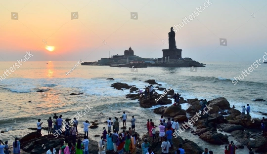 Sunrise view at Kanyakumari