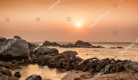 Sunset view at kanyakumari